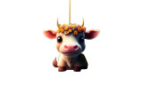 One or Four Cute Cartoon Cow Christmas Tree Ornament