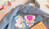 15Pcs DIY Diamond Art Keychains Ornaments