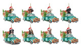 One or Four Funny Dog Christmas Tree Ornament