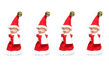 Two or Four Cute Christmas Elf Doll Pendants