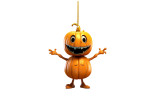 One or Five 2D Flat Pumpkin Christmas Tree Decorations