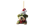One or Five 2D Plane Dog Christmas Tree Hanging Decorations