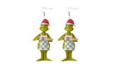 Christmas Grinch Earrings for Women