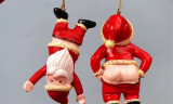 One or Two Naughty Santa Ornament Christmas Tree Hanging Ornaments