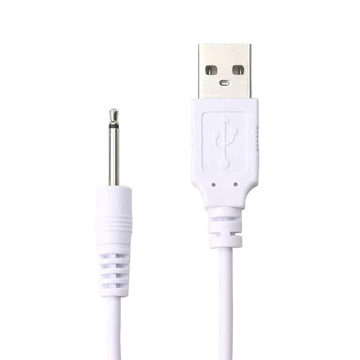 Coeuove Wand Massager Replacement Dc Charging Cable - USB Charger Cord -  2.5mm (White) - Fast Charging
