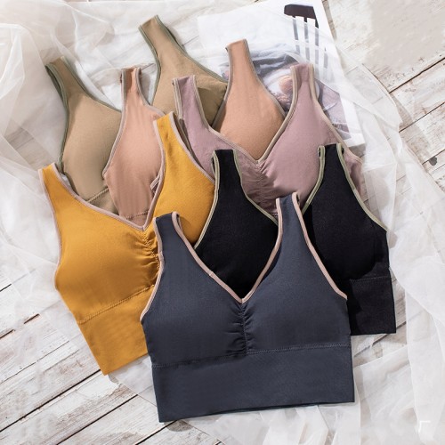 Seamless Underwear Removable Padded Camisole Femme Female Tank Camis Intimates Women Sports Crop Tube Tops