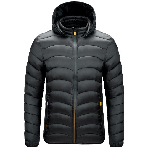 NAVSEGDA OEM & ODM Men Jerkin Light Padding Regular Fit Short Coat Outwear With Hood