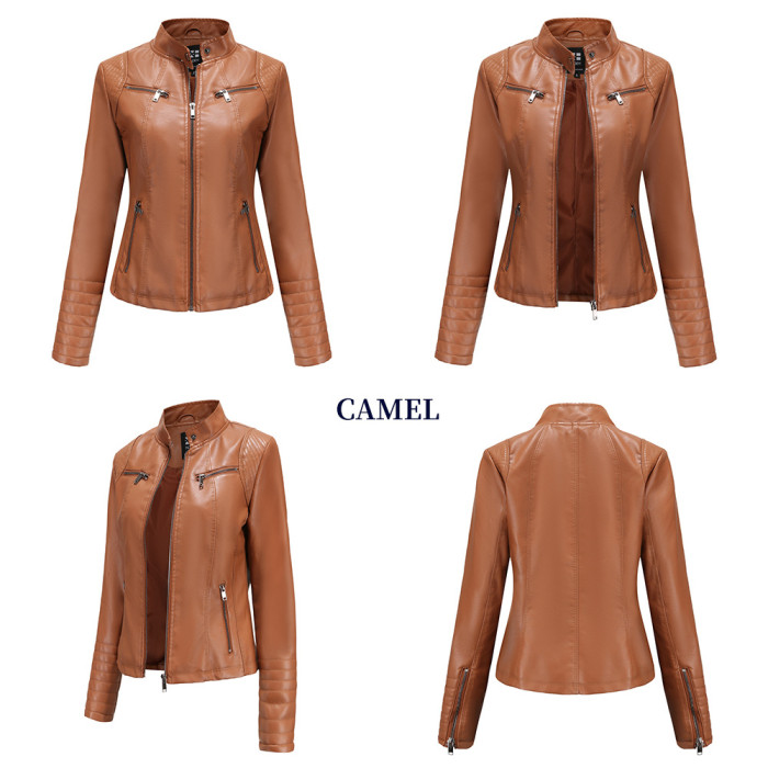 Fashion Lady PU Jacket New Style Online Store for Wholesaler Factory China S-3XL