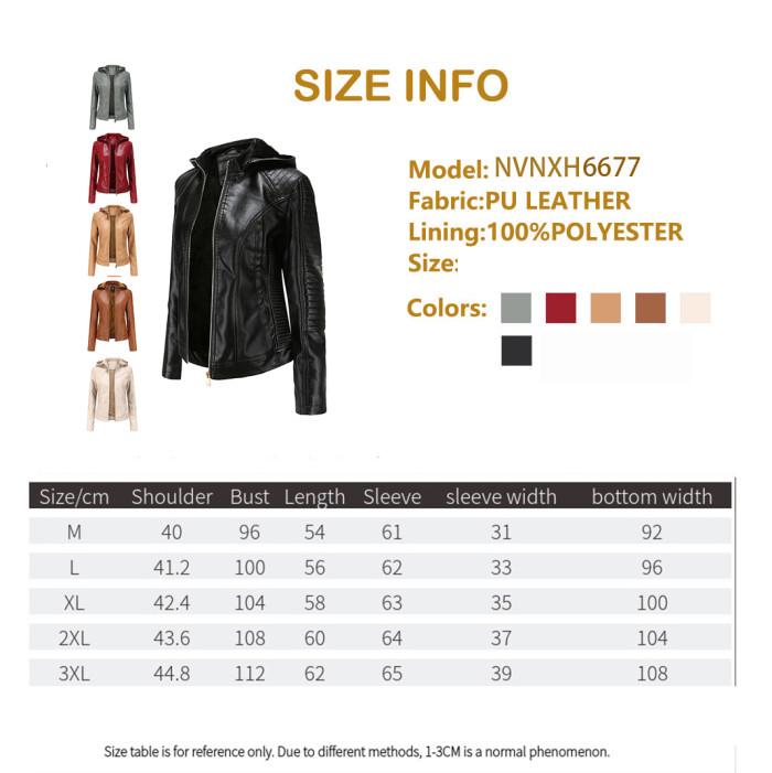 Lady Pu jacket with Fur lining Warm Jacket Regular Style Hoody Pu Jacket For Winter M-XXXL Big Size