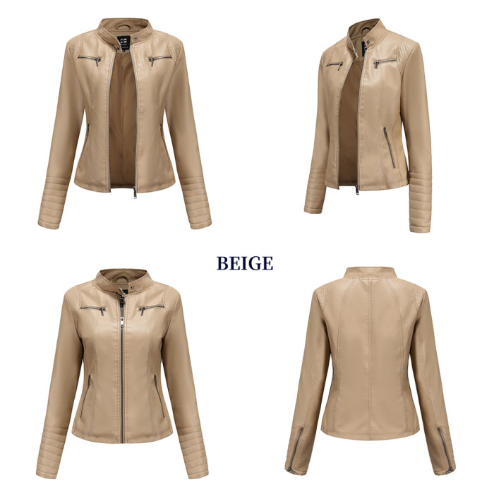 Fashion Lady PU Jacket New Style Online Store for Wholesaler Factory China S-3XL
