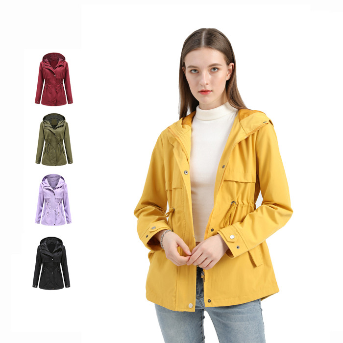 New Style European Long Trench Coat Cotton Breaker Roll Wing Collar Sleeve Drop shipping S-3XL
