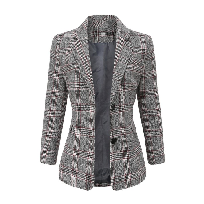 NAVSEGDA New Style Wollen Houndstooth Jacket Swallow Gird Suit Outwear Jacket S-4XL