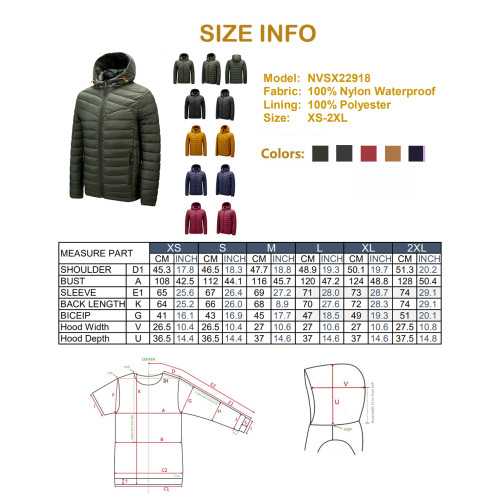 Wholesale Men Puffer Jacket Light Padding Jacket with Hood Warm Jacket Low MOQ Online Shop Ready To Ship S-2XL