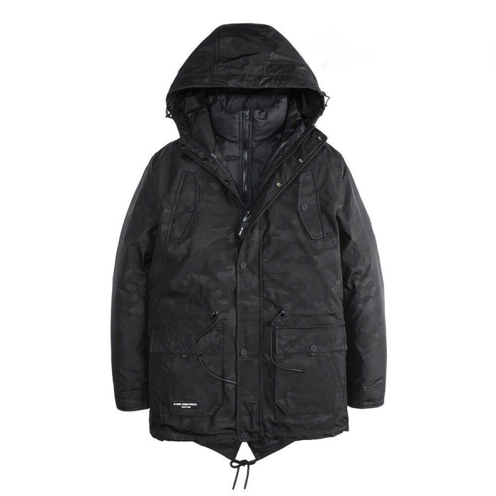 NAVSEGDA Wholesale China Factory Men Camo Waterproof Jacket Heavy Padding Long Size Outdoor Winter Jacket