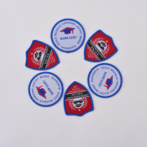 igh Quality Logo Text Woven Patches Sew Iron On Back For Clothing Hats 