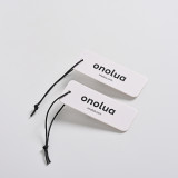 Custom Design Printing Name Logo Paper Garment Hangtag Labels Clothing Hang Tags With String