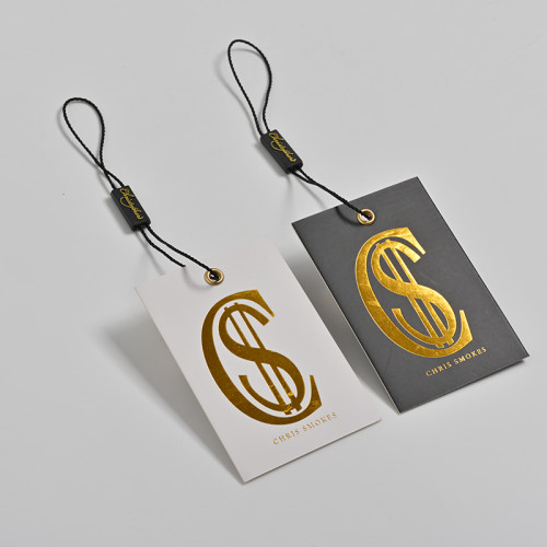 luxury hang tag Private brand Logo Custom Clothes price Paper Card Uv Embossed HangTag