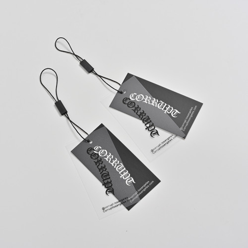 Custom Hang Tag with logo Premium Clothes Paper Pvc Garment Labels Clothing Tag