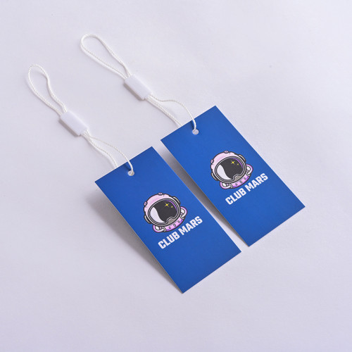 Luxury Clothing pvc Hang tag with logo Custom garment Swing Paper Product Tags