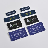 custom cloth black neck main Woven labels high quality clothing sewing fabric labels