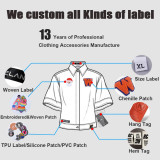 custom t shirt labels and tags with logo personalized clothing textured woven label sewing
