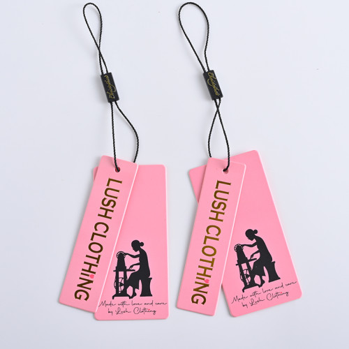 luxury hang tag Private brand Logo Custom Clothes price Paper Card Uv Embossed HangTag