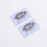 custom logo Garment hoodie fabric labels tags Luxury Recycled clothing brand woven labels