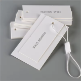 eco-friendly price paper hang tag printed logo with string custom embossed cardboard hangtag for clothes