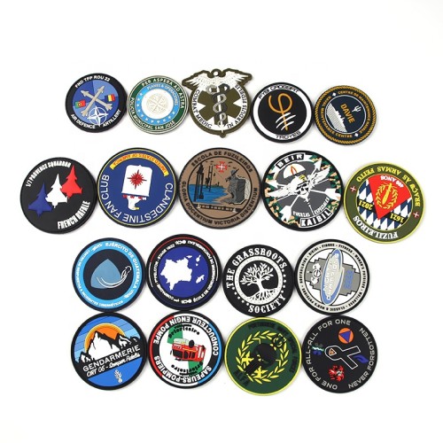 Custom Badges Rubber Embossed 3D Logo Velcroes Patch for Tactical Backpacks