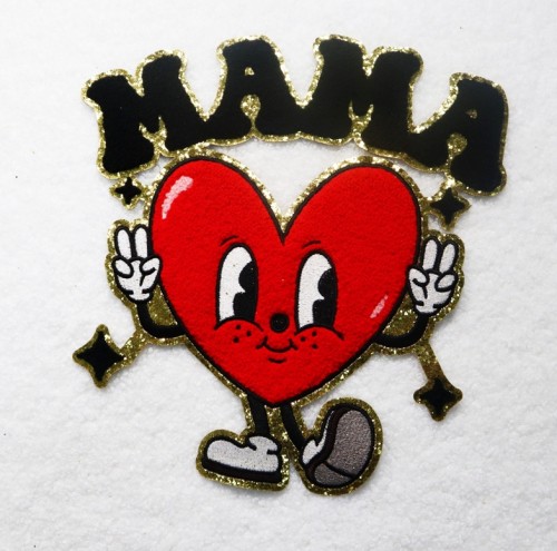 Custom Embroidery Holiday Mothers Day Large Logo Patch Iron On Mama/Mom/Mini Chenille Patches