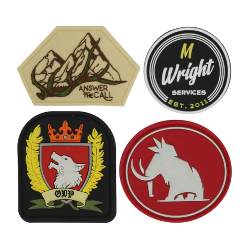 Wholesale Funny Tactical Clothes Custom 3D Hook and Loop Patch PVC Tactical Soft Silicone Patches