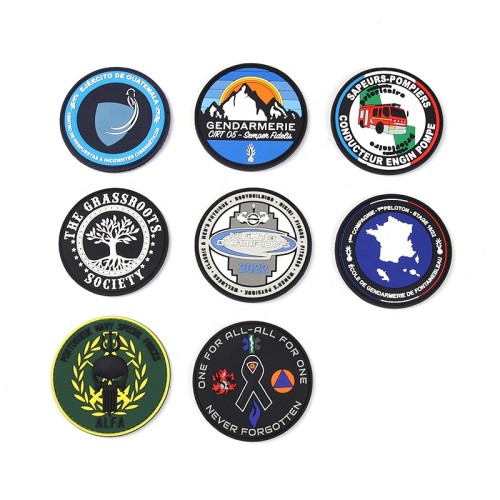 Custom Badges Rubber Embossed 3D Logo Velcroes Patch for Tactical Backpacks