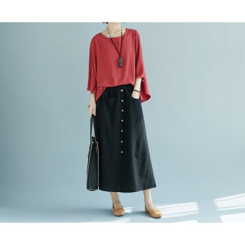 スカート レディース ロング丈 マキシスカート 体型カバー ボリューム オシャレ