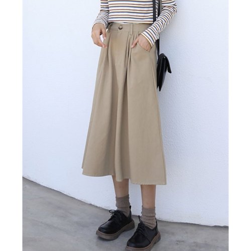 スカート レディース ロング丈 マキシスカート 体型カバー ボリューム オシャレ