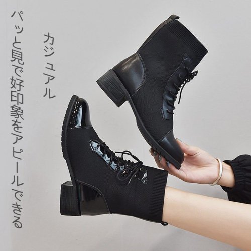ショートブーツ 秋 冬 人気 ブーツ レディース ローヒール 大きいサイズ 靴 カジュアルシューズ 美脚 歩きやすい 着痩せ効果