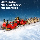 MOC-32342 Motorized Christmas Santa Sleigh Model Building Blocks Bricks 1318PCs