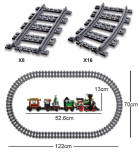 Technical RC Christmas Steam Train Model Bricks with Figures City Transport Building Blocks Toys