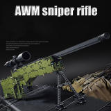 Bricks Gun AWM Sniper Rifle Model Building Blocks 1491PCs