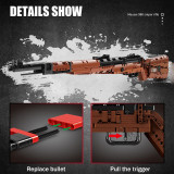 98k High-Tech Rifle Pistol Construction Bricks 1025PCs