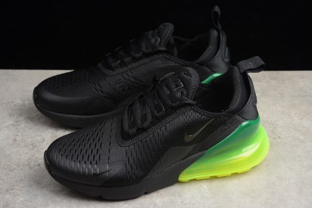 neon green and black air max 270