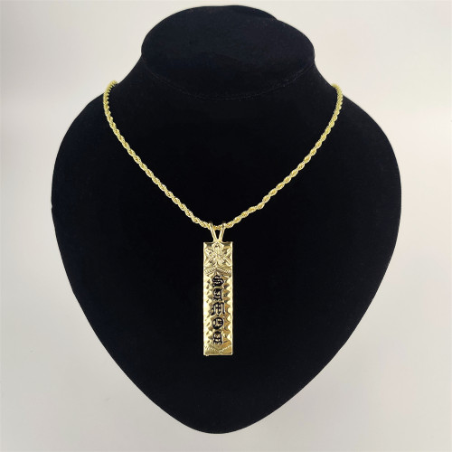 Samoa plumeria bar necklace A200002