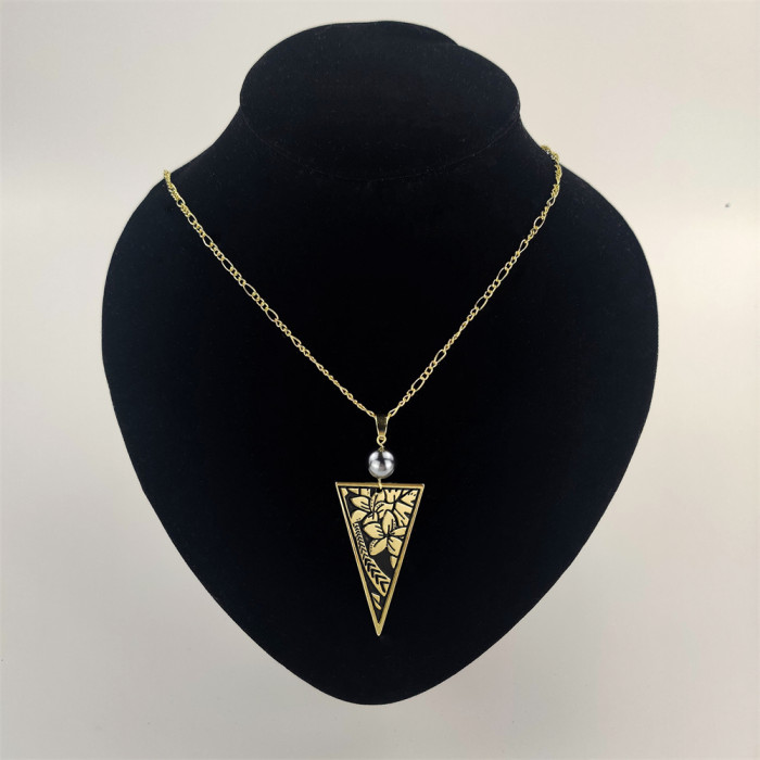 Plumeria tribal necklace A200003