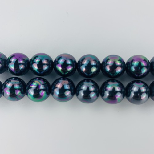 10mm Rainbow Pearls Double-hole P008