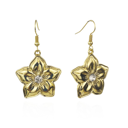 Plumeria earrings with diamond A100106