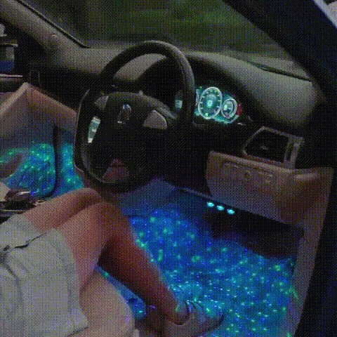 【車載滿地星】七彩聲控LED汽車氛圍燈 會跟音樂的節奏燈 隨時隨地嗨起來！！！