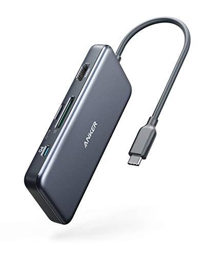 Anker USB C Hub, PowerExpand+ 7-in-1 USB C Hub Adapter, with 4K HDMI, 100W Power Delivery, USB-C and 2 USB-A 5Gbps Data Ports, microSD and SD Card Reader, for MacBook Air, MacBook Pro, XPS, and More