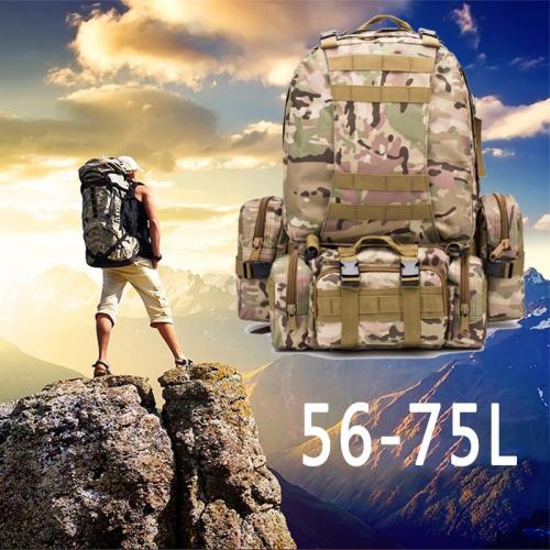 56-75L 3D Outdoor Sport Military Tactical Bag Rucksacks Backpack