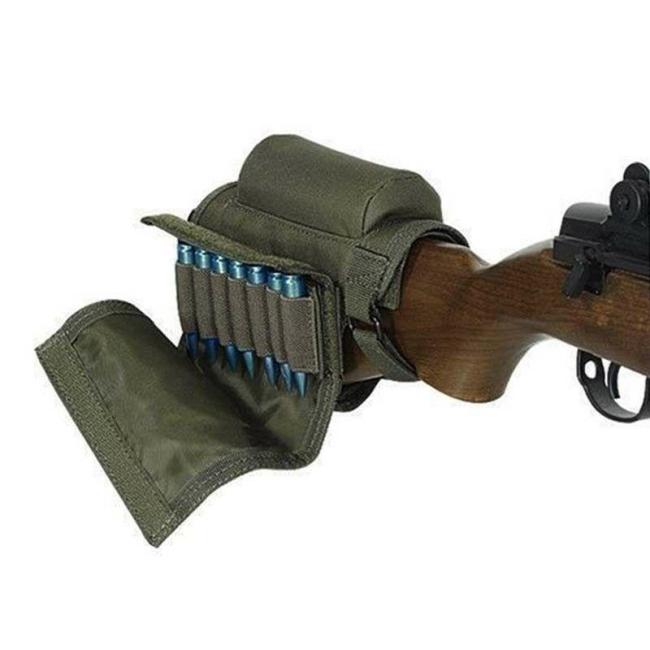 Tactical Rifle Buttstock Cheek Rest Riser Ammo Pouch Holder