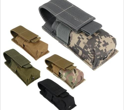 Tactical Nylon Flashlight Holster Molle Magazine Pouch