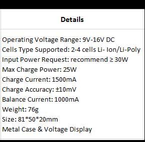 BC-4S15D Battery Balance Charger & Voltage Detector